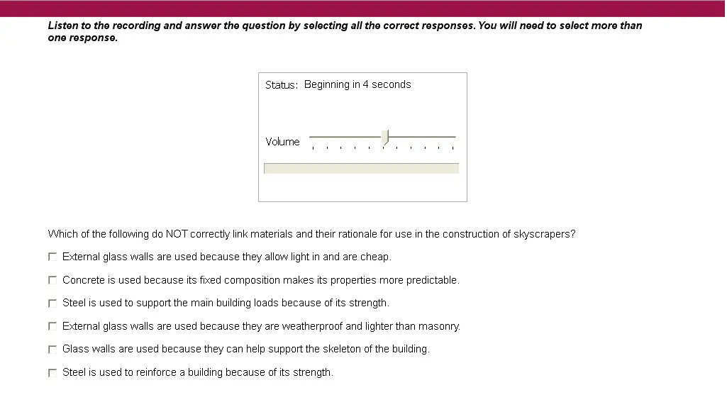 listening, mcq, multiple answers