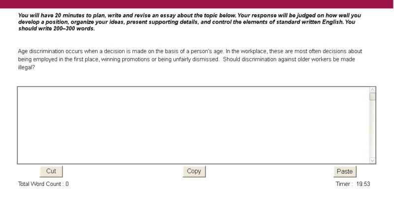 write essay pte academic test format