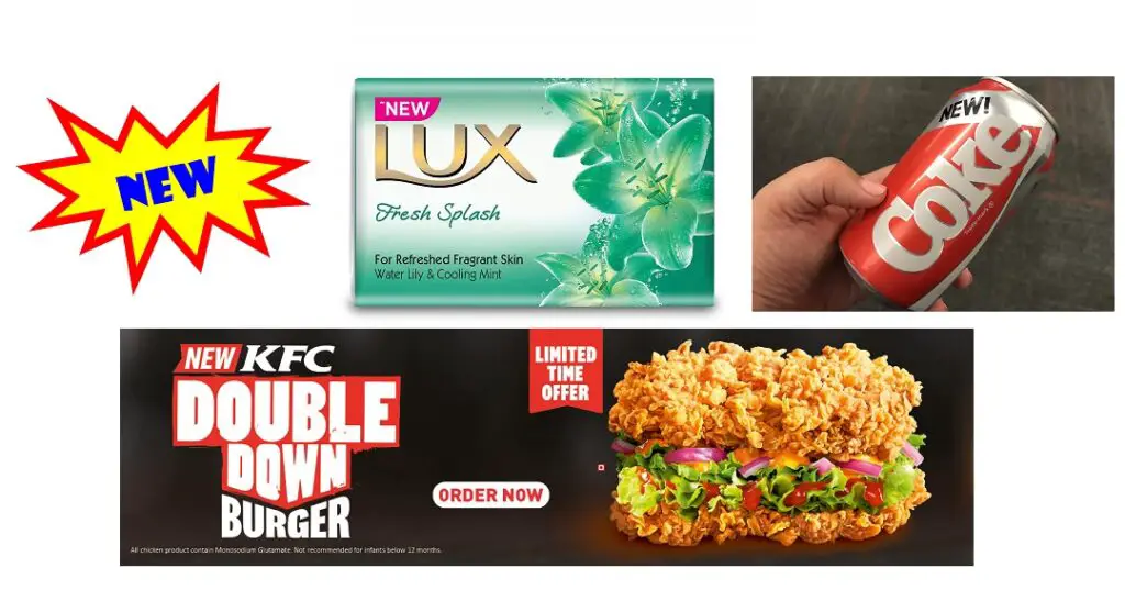 advertisements of different products